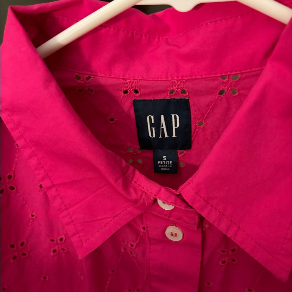 GAP Fuchsia Eyelet Shirt